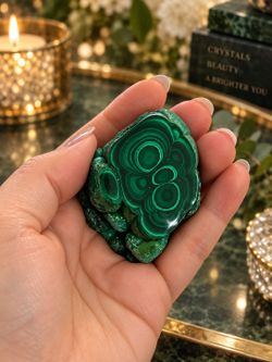 Natural Malachite 123g Bullseye Banded Botryoidal Stone Specimen Polished & Raw