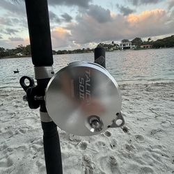 🐠 Preowned Shimano Talica 50 2speed Reel With Braid & Preowned BigWater Ugly Stik 40-80LB Rod 🔥