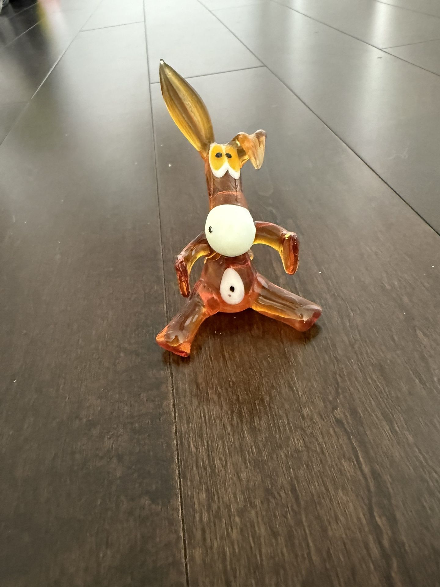Glass Blown Donkey From Italy NEW UNUSED