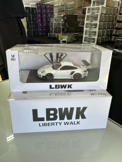PORSCHE 997 LBWK LIBERTY WALK WHITE 1/64 DIECAST CAR BY STAR MODELS