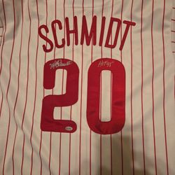 Mike Schmidt Autograph Jersey HOF 95