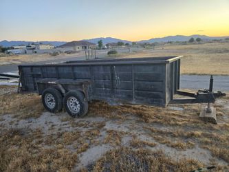 Have TITLE. 14 ft. Black Tandem Axle Utility Trailer