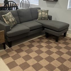 Modern Gray Sectional Sofa w/ Chaise – Clean, Comfortable, Great Condition