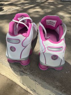 White and pink shox