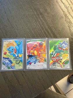 First partner collection trio Pokemon cards