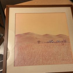 VTG SIGNED FRAMED WALL ART 