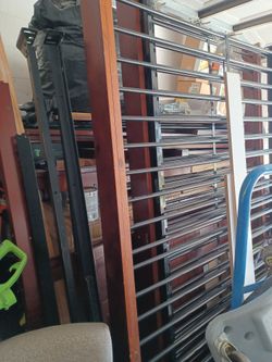 Twin over full wood bunk bed and stair dresser storage