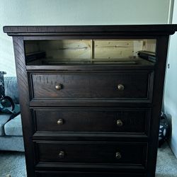 Solid Wood Dresser - Dark Finish (Made in Vietnam)