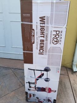 Marcy Pro Standard Weight Bench with 100lbs weight set PM 2084