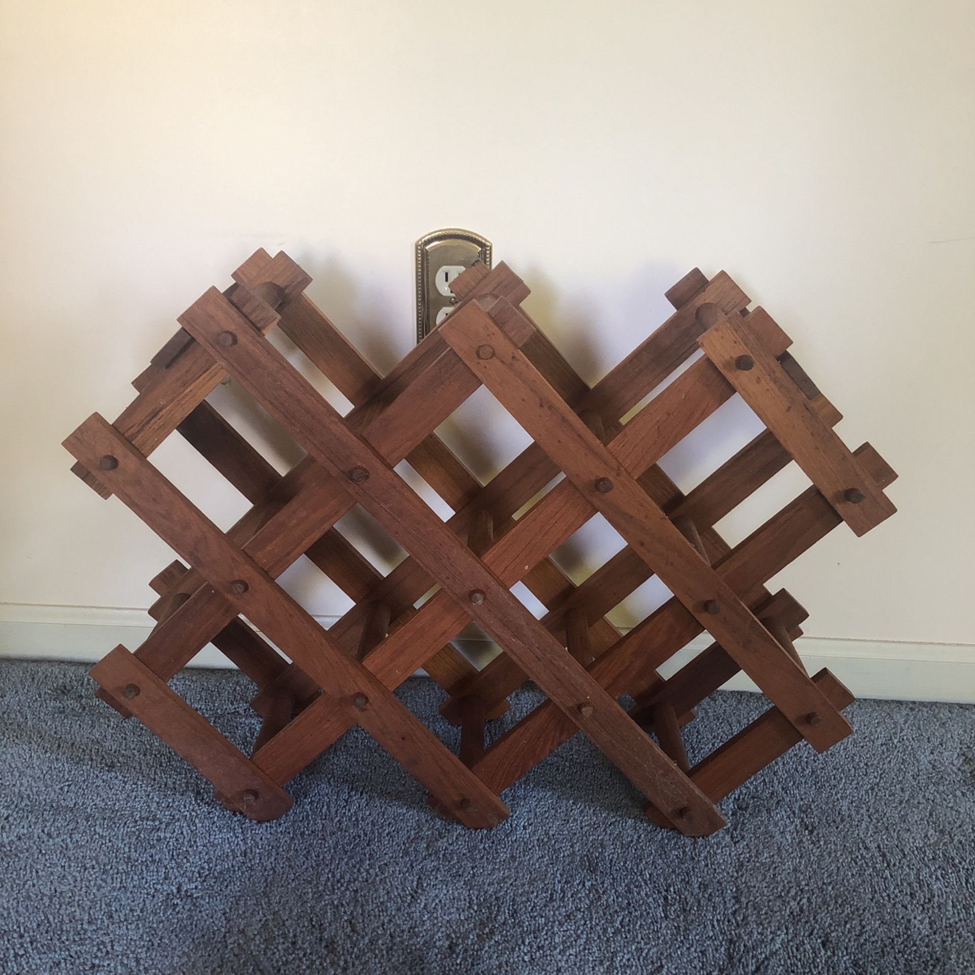 Goodwood Teak 10 Bottle Wine Rack