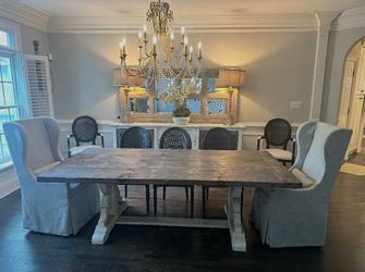 Rustic Farmhouse Trestle Dining Table
