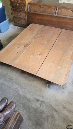 Wooden Storage Bed Frame with Compartments