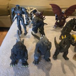 Godzillas and Kaiju vynil figures
