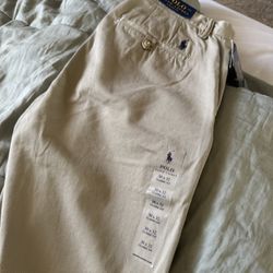 Beige Ralph Lauren Polo Pants