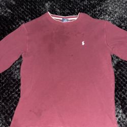 Ralph Lauren polo sweatshirt dark stains or marks on front , size large 