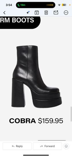 Black Cobra Leather Steve Madden Boots 