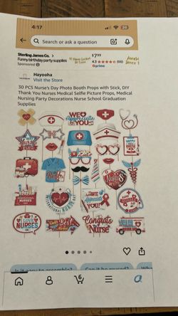 30-Piece Nurse's Day Photo Booth Props Set