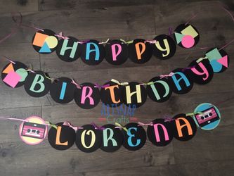 80s Birthday Banner