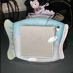 Metal Tabletop Picture Frame! Fish Theme! No Glass!