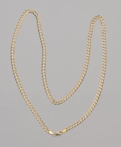 10K Yellow Gold Curb Link Chain Necklace 4.7mm 24” Solid Gold