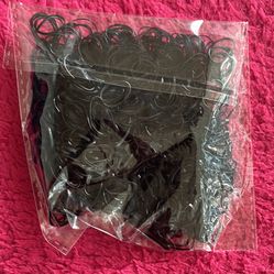 1000 Piece Black Rubber bands 