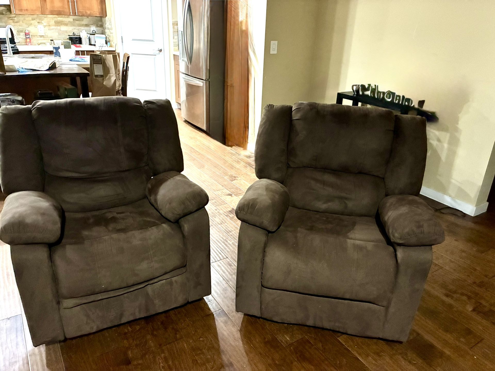 Manual Recliners $125/ea. Both for $200