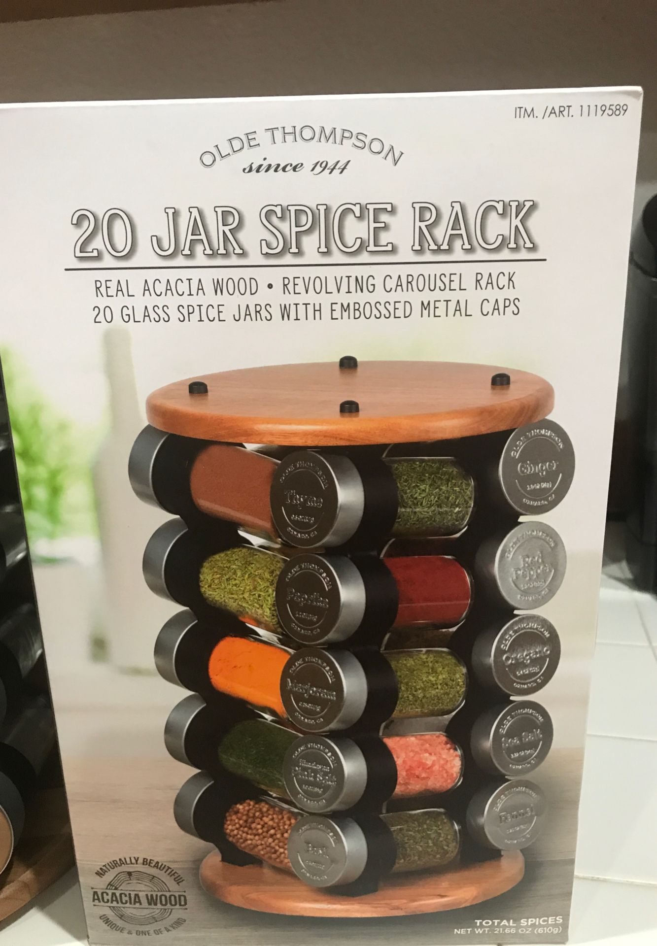 Olde Thompson 20 jar spice rack