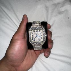 Cartier Santos XL 40mm Watch Iced Out