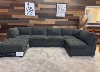 6 Piece Modular Sectional Couch From Thomasville