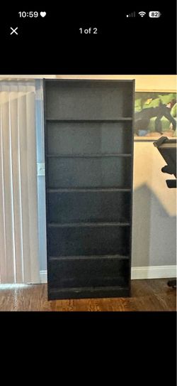 Black bookshelf