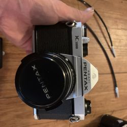 Pentax Asahi K1000 Camera And Accessories