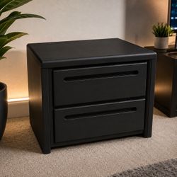 Matte black nightstand