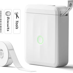 Bluetooth Mini D110 Thermal Label Maker w/ Label Roll, Label Machine Printer for School Home Office