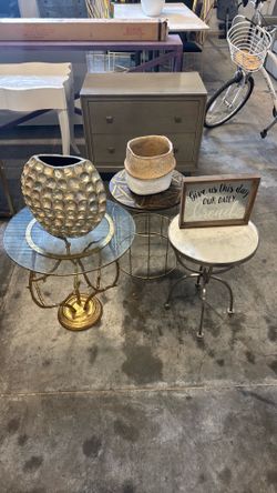 Tables and Decor $40 each