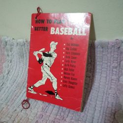 Antique 50's  BASEBALL INSTRUCTIONS