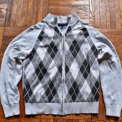 Tommy Hilfiger Classic Argyle Zip-Up Cardigan, Men's Size L