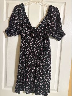 L floral dress WITH POCKETS