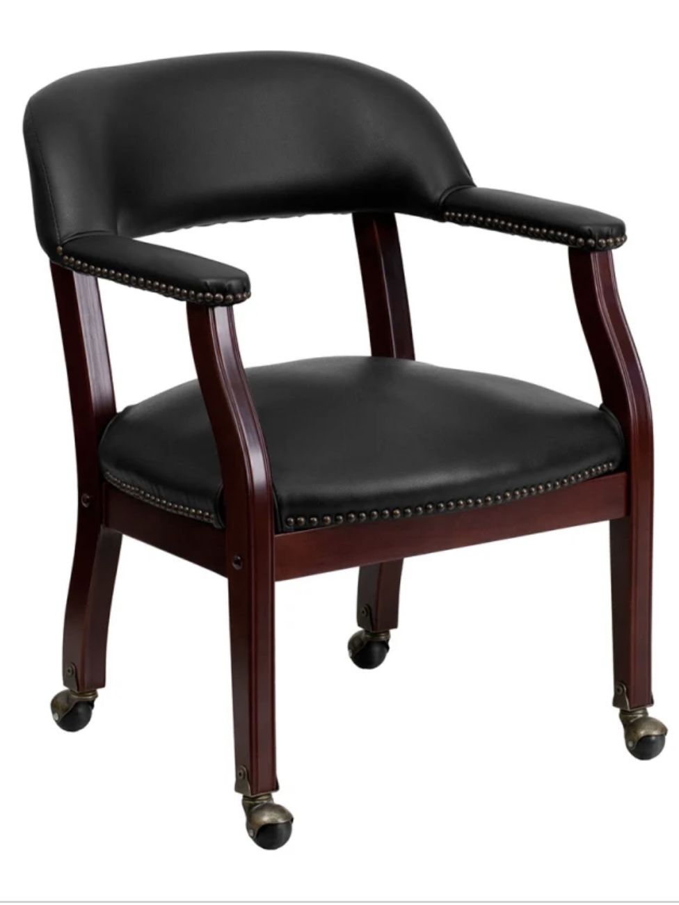 Flash Furniture Leather Conference Chair Black (BZ100LFBKLEA)