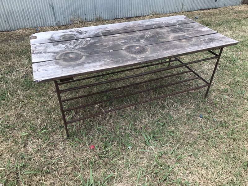 Rustic outdoor table