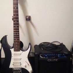 Ibanez Electric Guitar W/amplifier 