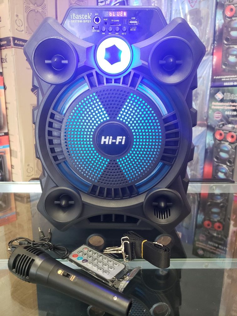 Bocina Nueva Karaoke BLUETOOTH On SPECIAL !! New Bluetooth Speaker 8" Woofer , Karaoke Rechargeable 🔋+++ 🎤 MIC AND REMOTE