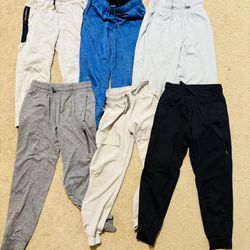 6 Pack Assorted Small Size 5-7 Boy’s Pants; Multiple Colors (Blue, Tan, Gray, & Black) & Brands