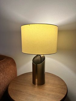 Modern Brushed Metal Table Lamp