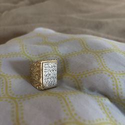 14 karat gold with diamonds