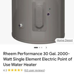 Water Heater 30 Gallon Like New!!!!