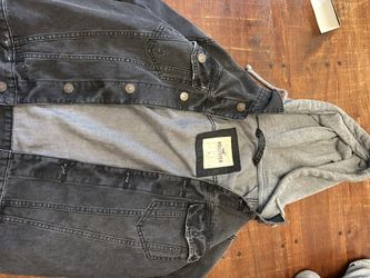 Hollister Black Hoodie Jacket Size L