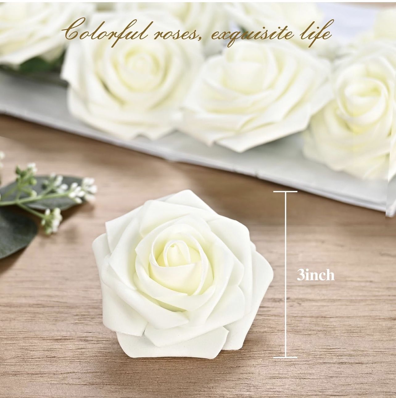 Fake Flowers -Ivory White