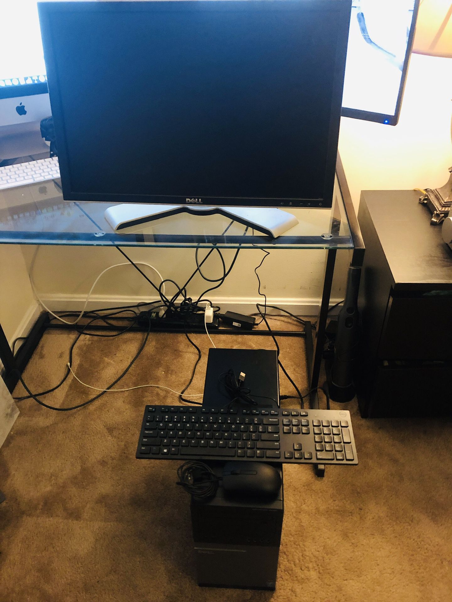 Computer setup; pc sold, monitor, keyboard & mouse