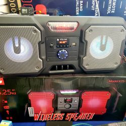 Speaker Bluetooth Karaoke Inlambrico USB SD Card FM Radio Luces LED Super Bass