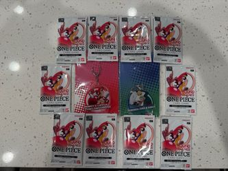 One Piece x Round 1 Promotional Packs + Keychains